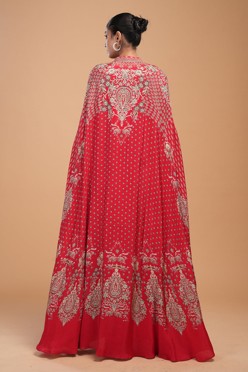 Red Printed Kaftan
