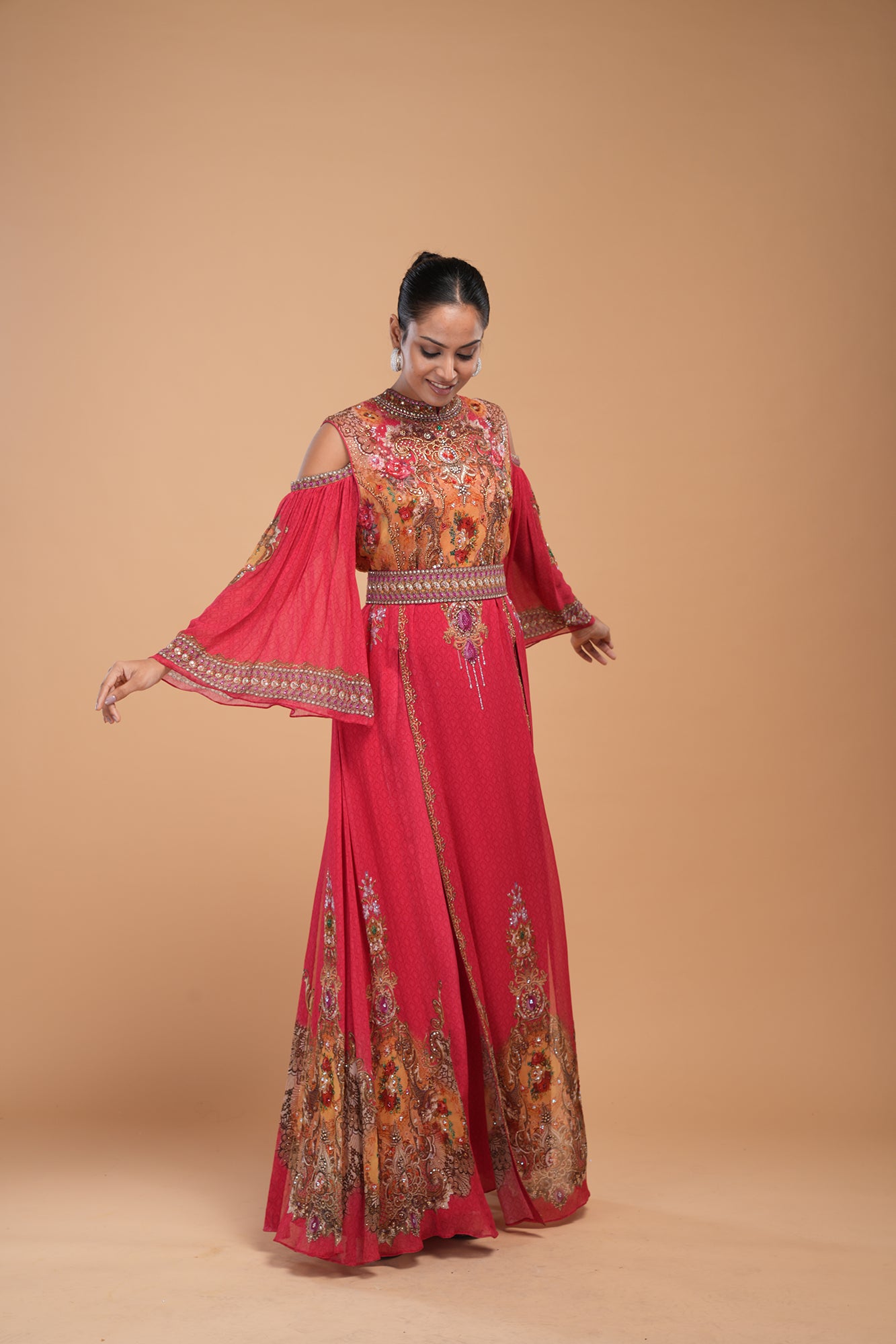 Red Color Kaftan