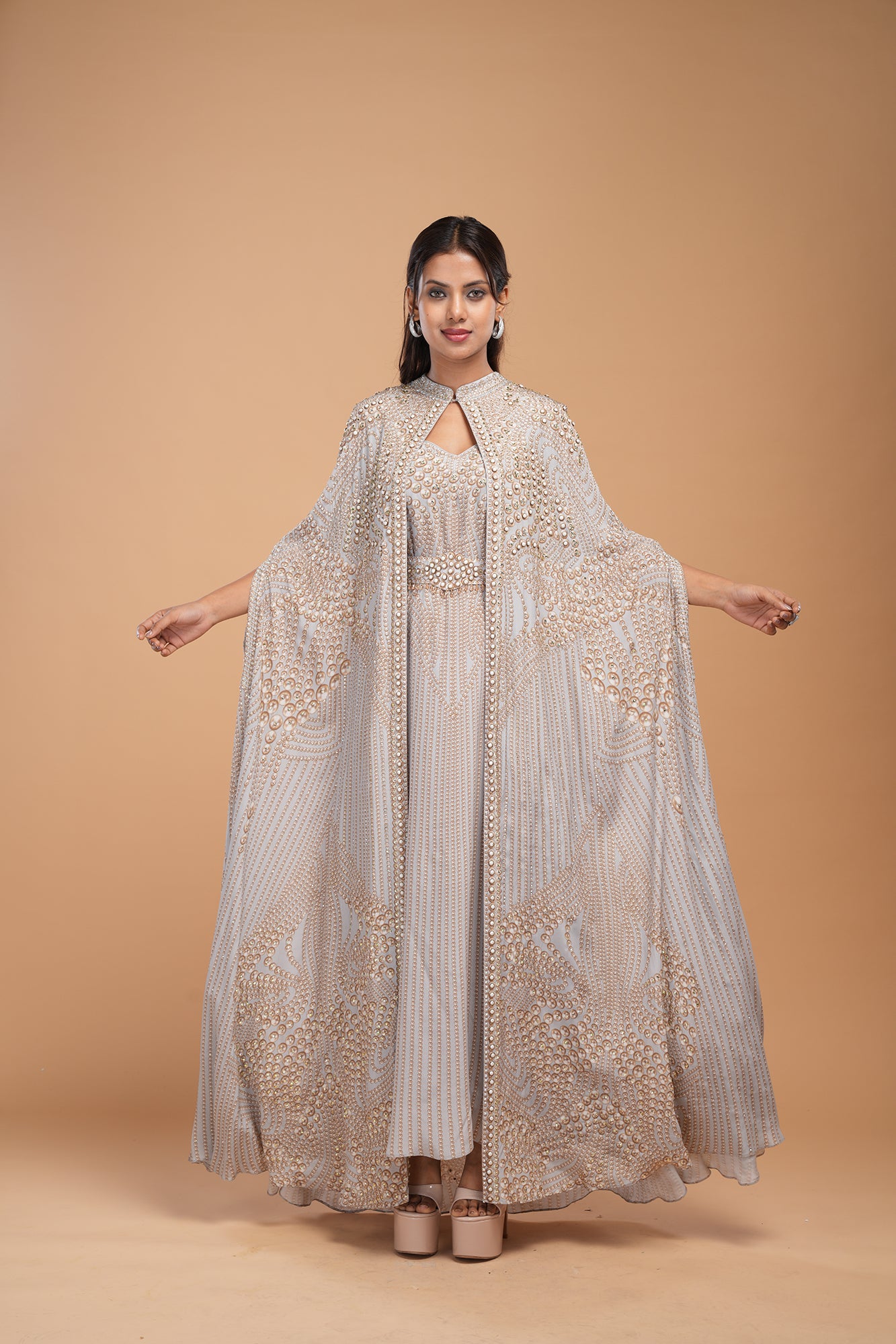 Silver Color Kaftan