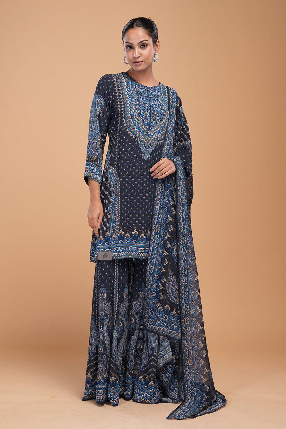 Navy Blue Sharara