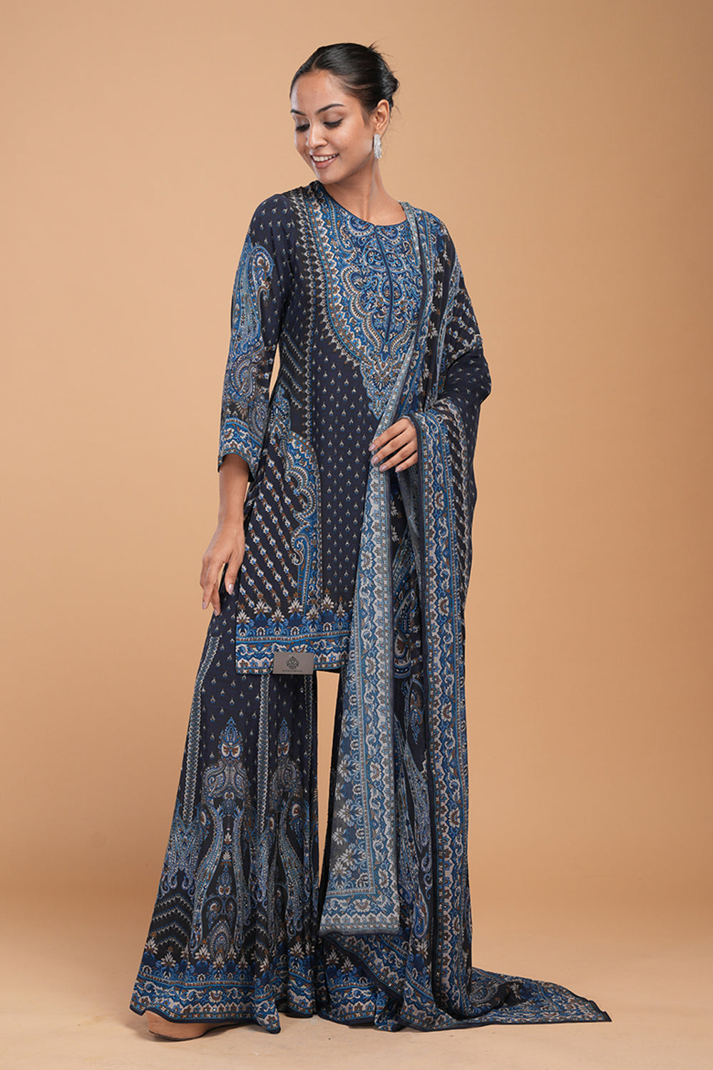 Navy Blue Sharara