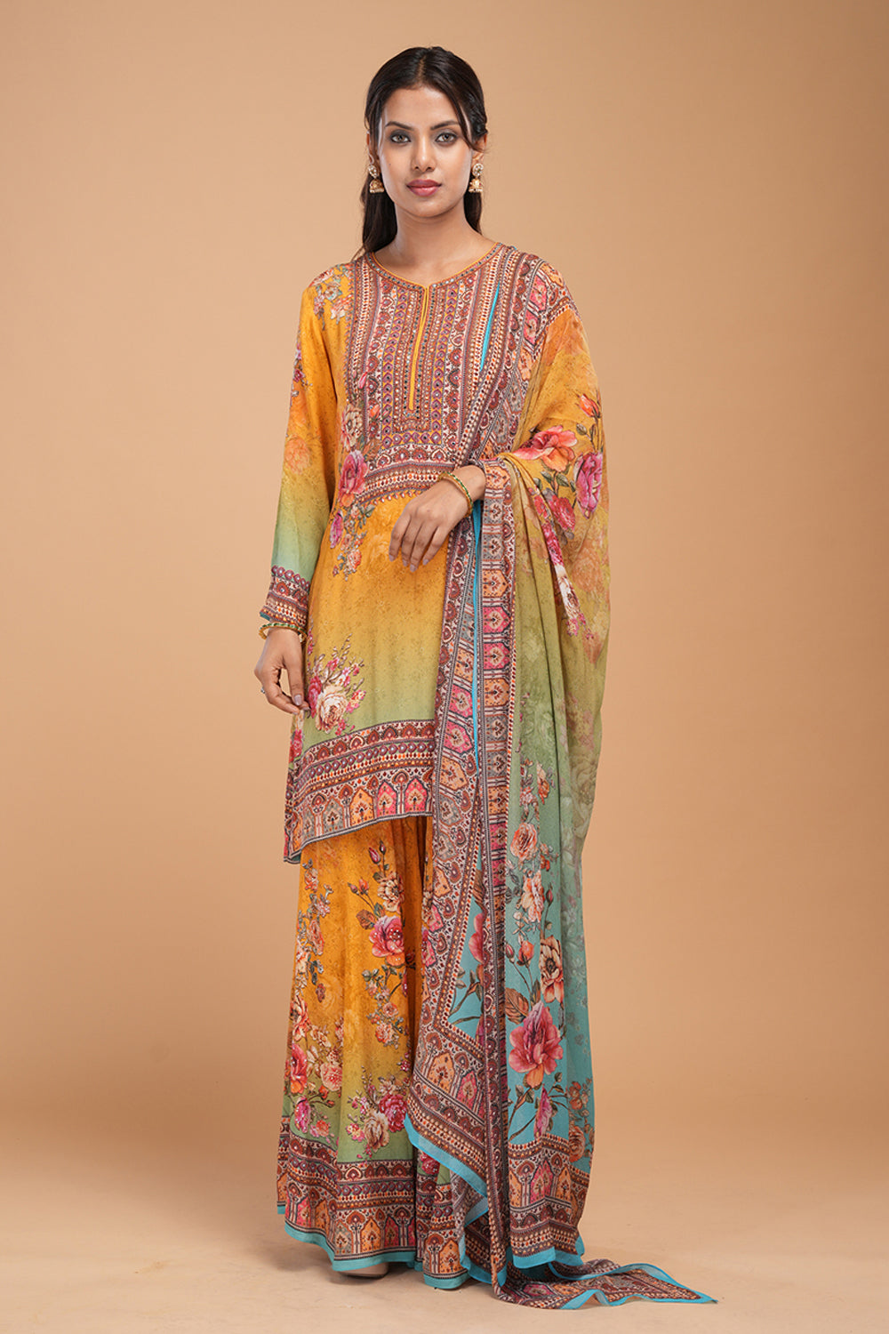 Mustard Printed Sharara