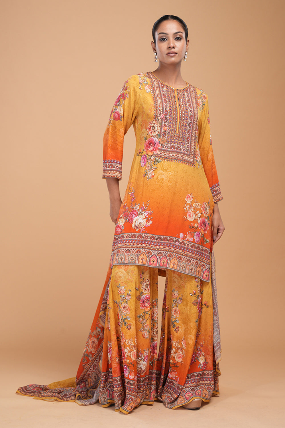 Mustard & Red Sharara