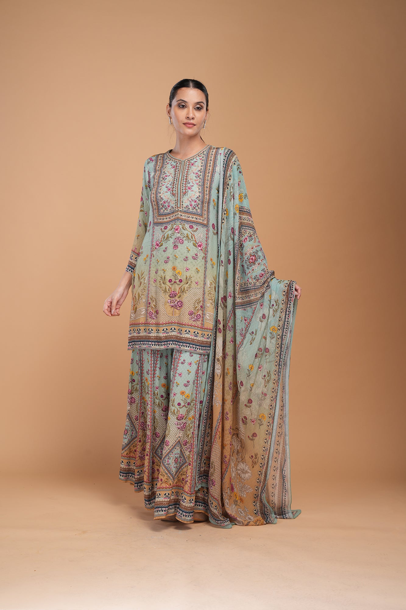 Aqua Color Sharara