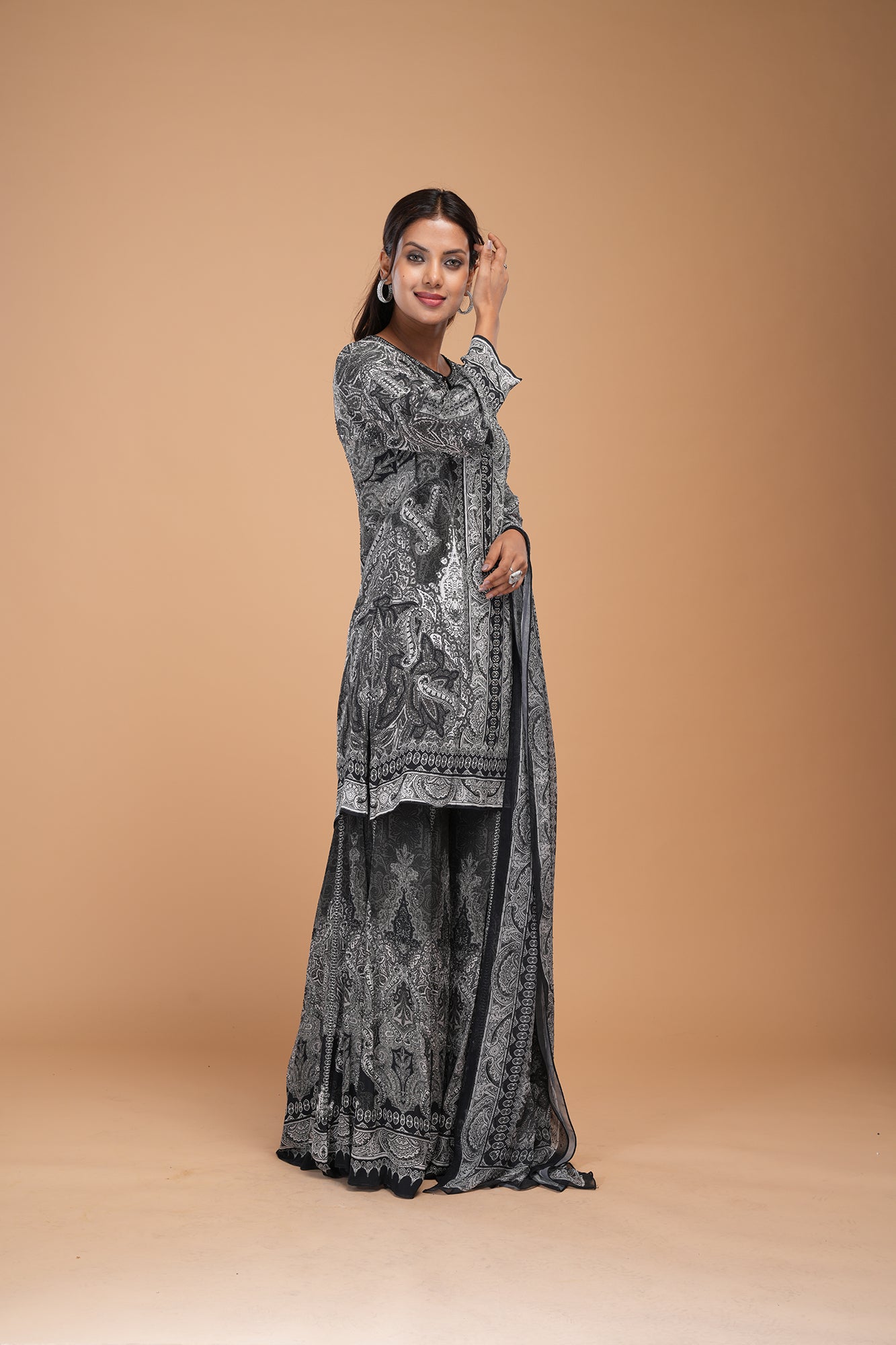 Black Color Sharara