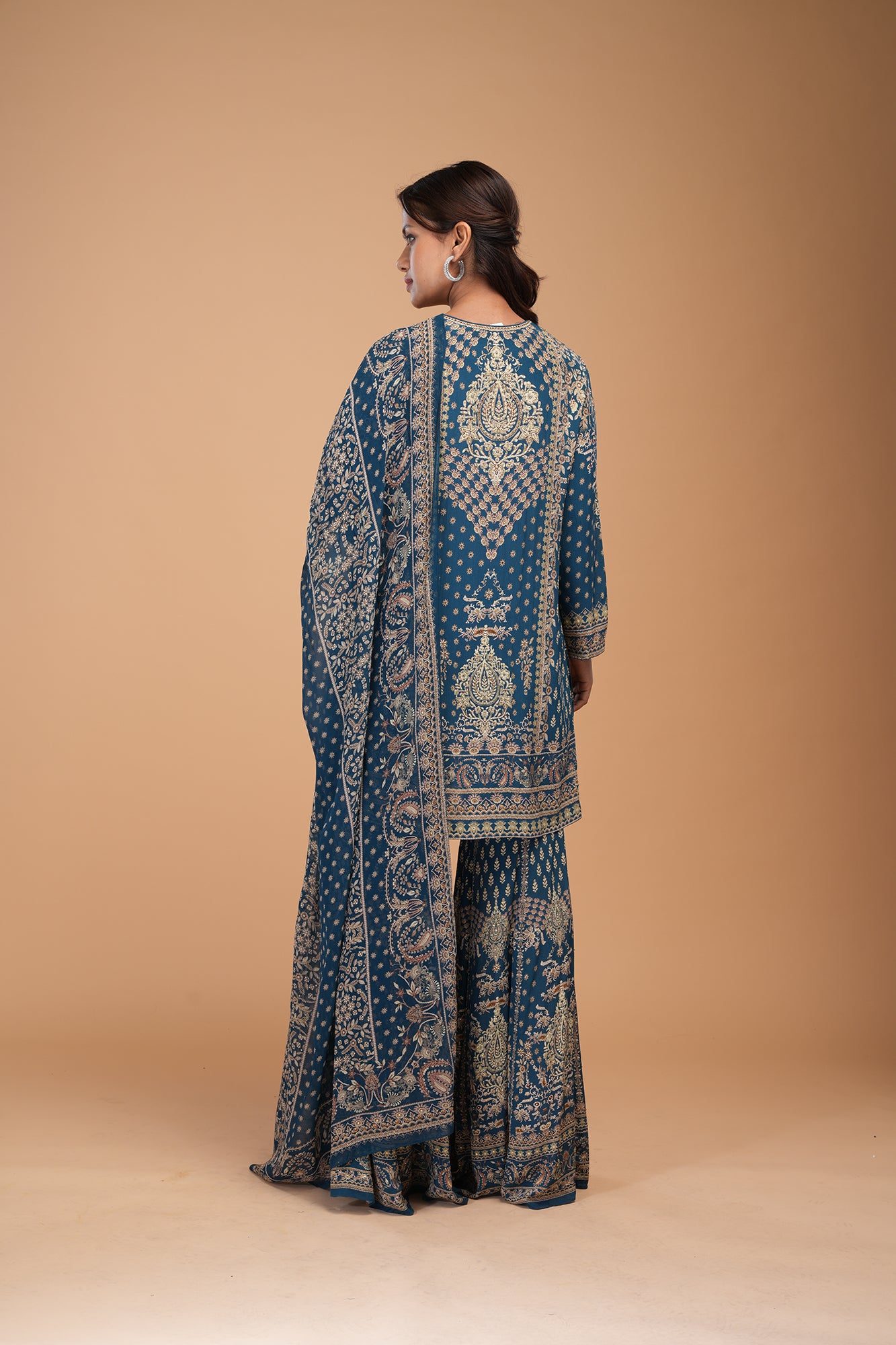 Blue Color Sharara