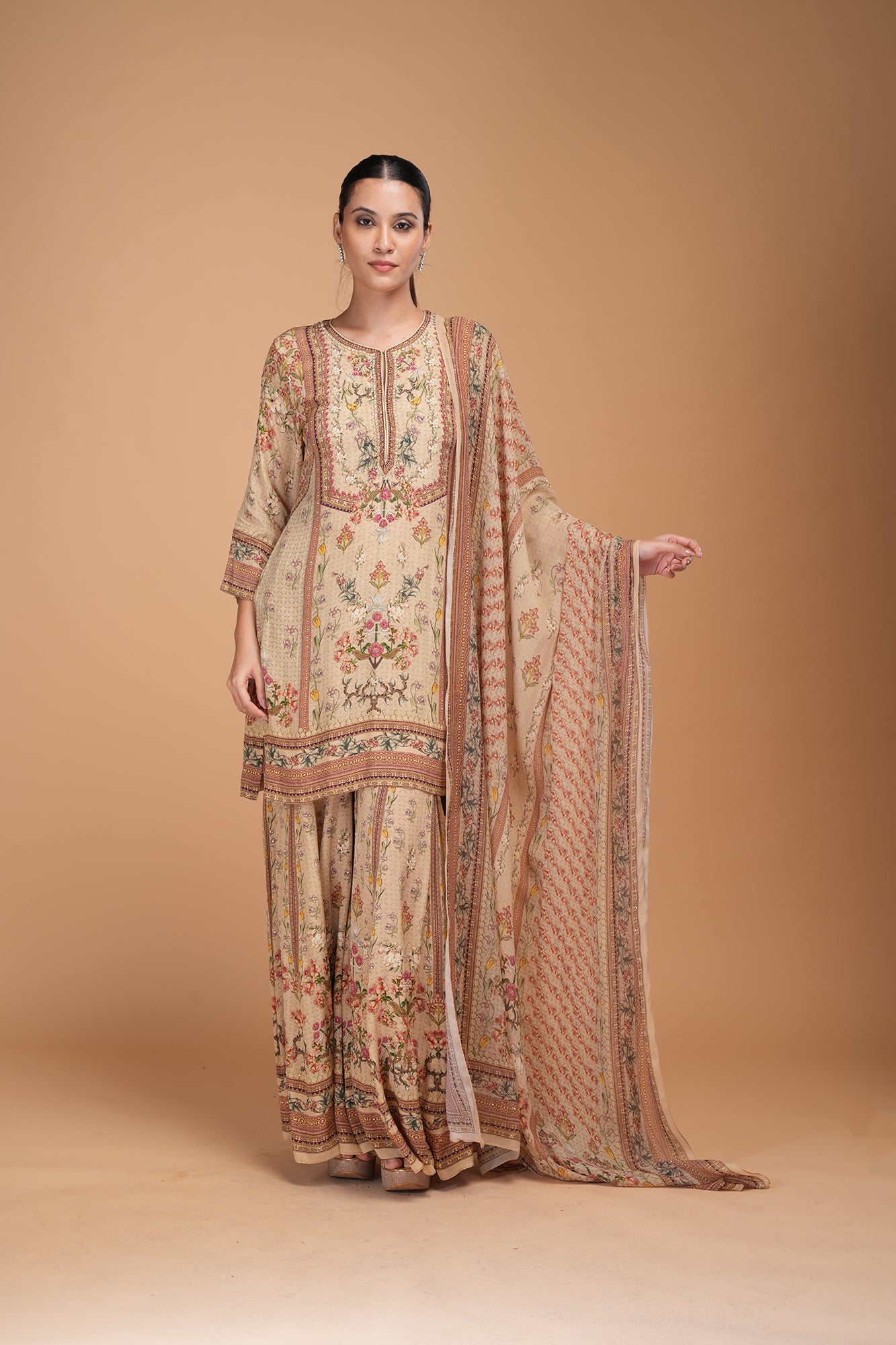 Beige Color Sharara