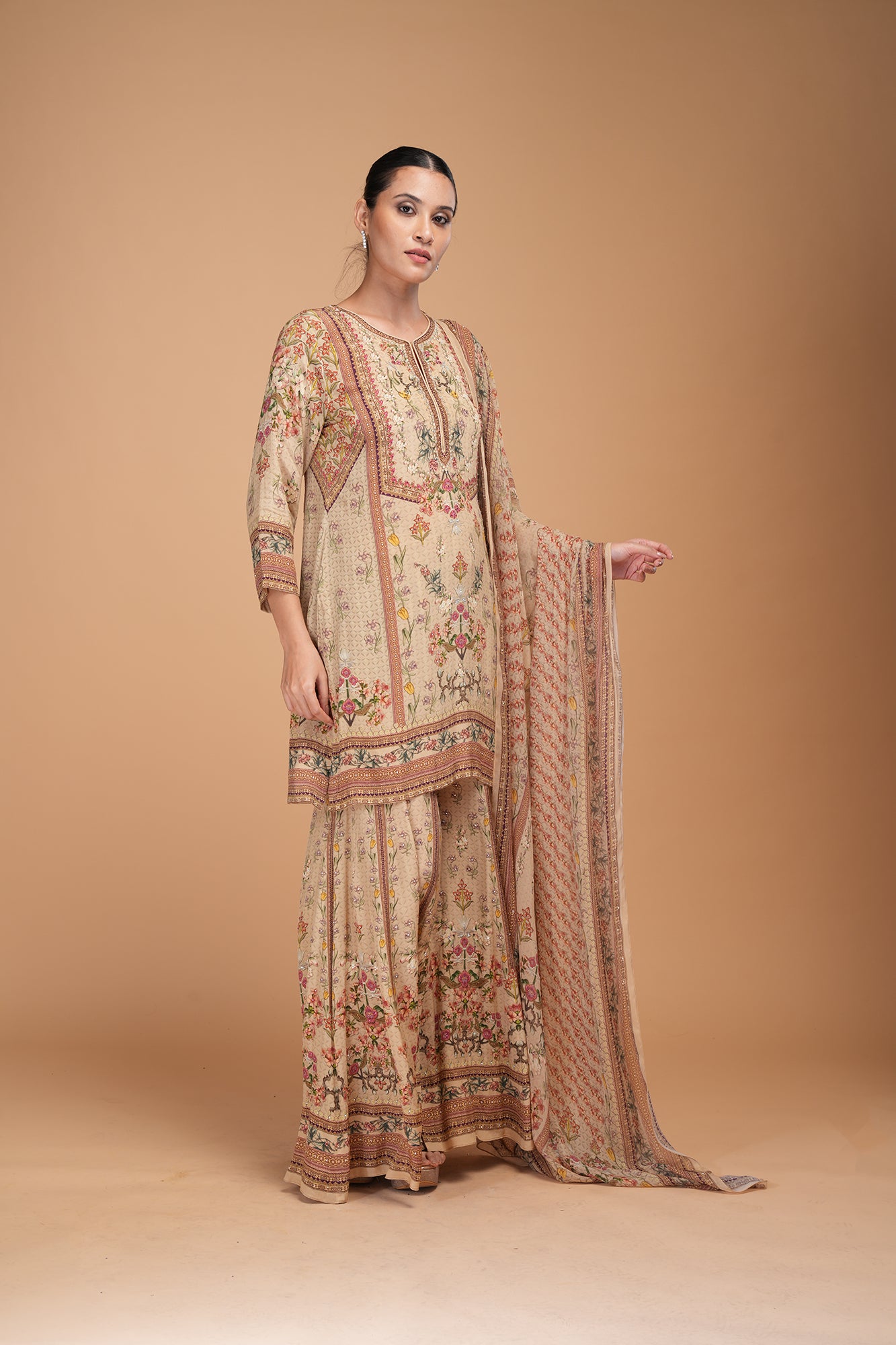 Beige Color Sharara