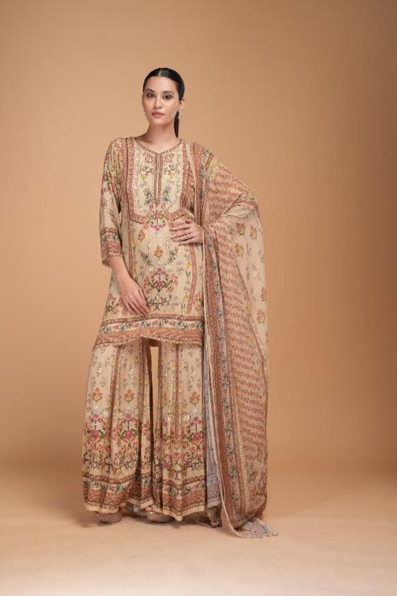 Beige Color Sharara