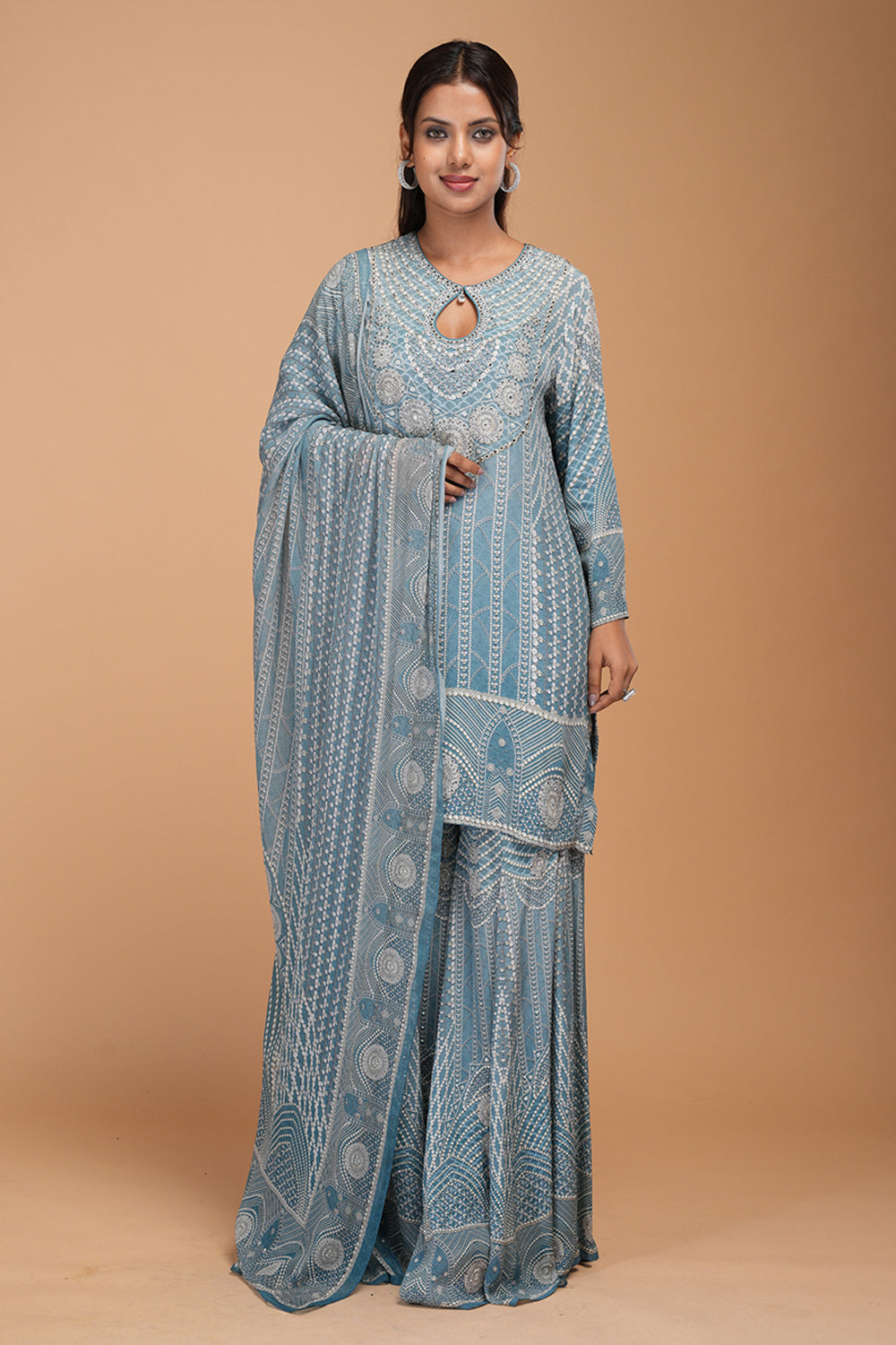 Aqua Sharara Set