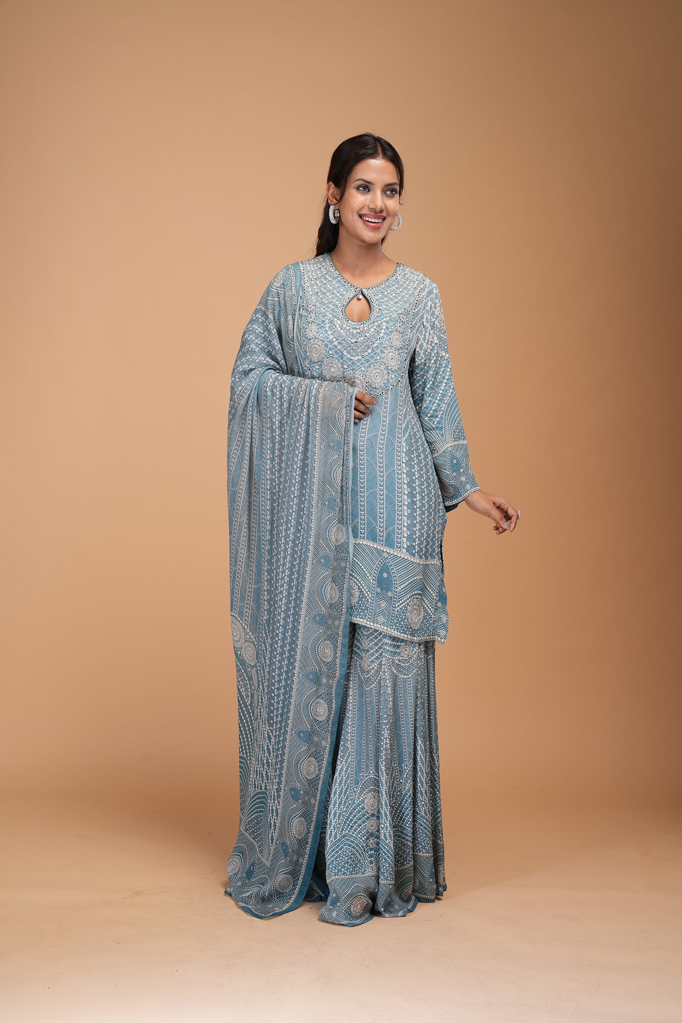 Aqua Color Sharara