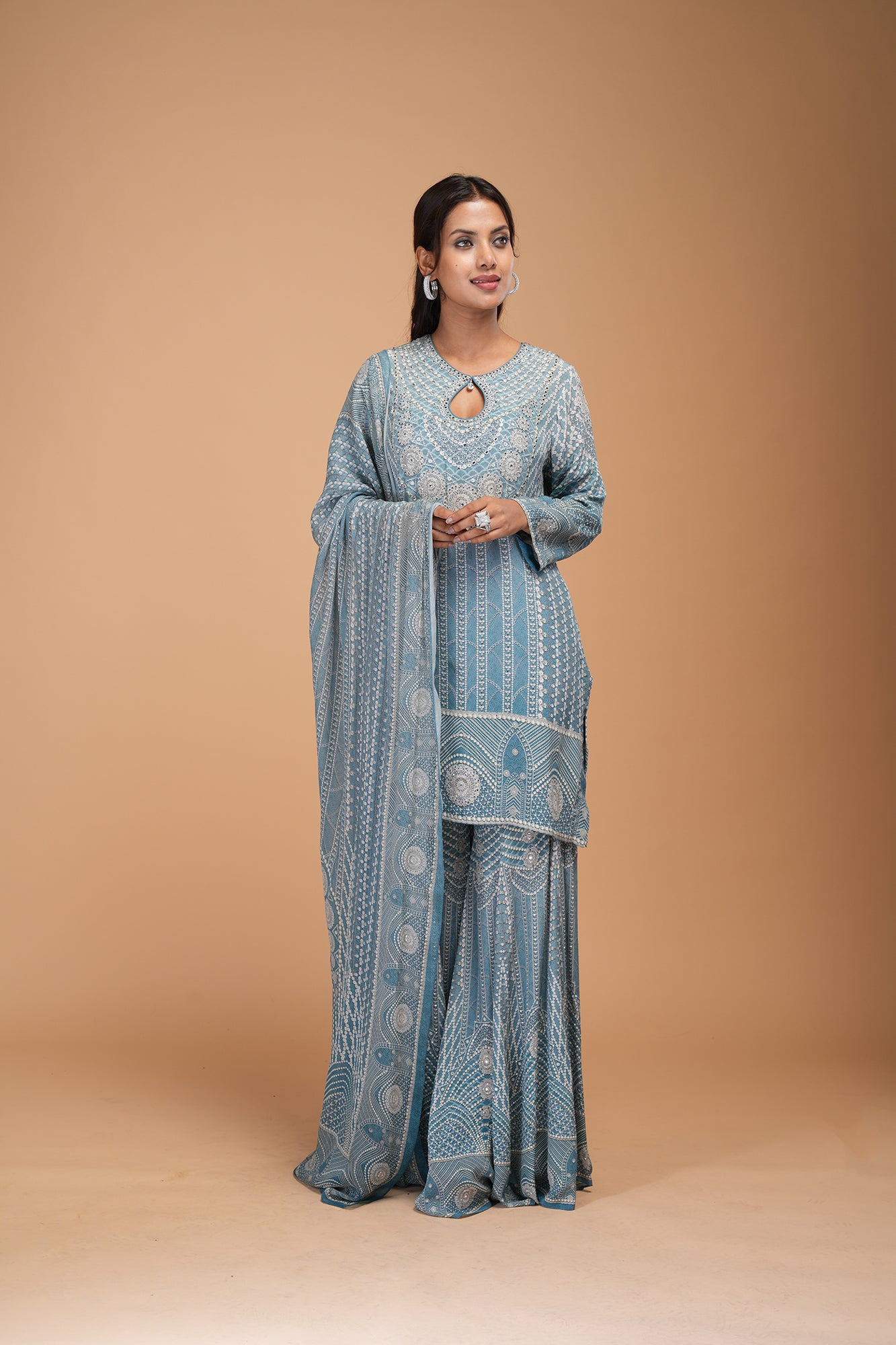 Aqua Color Sharara