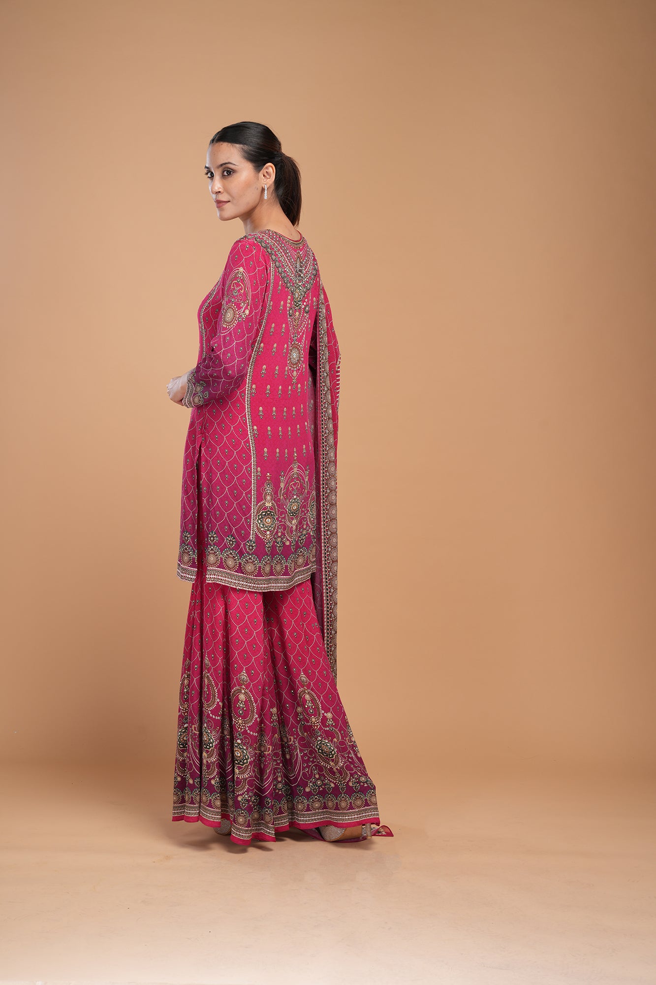 Red Color Sharara