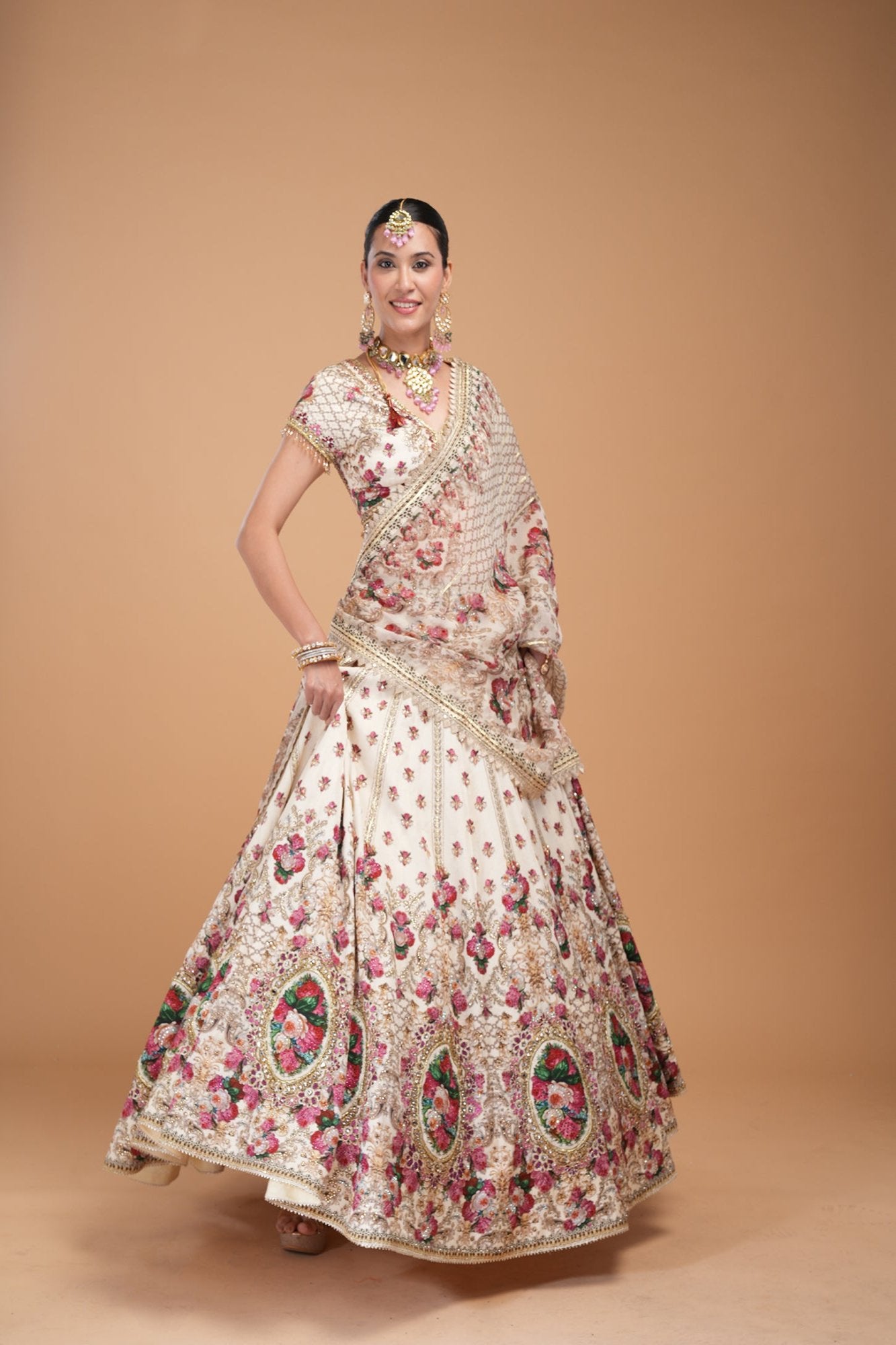 Ivory Color Lehenga