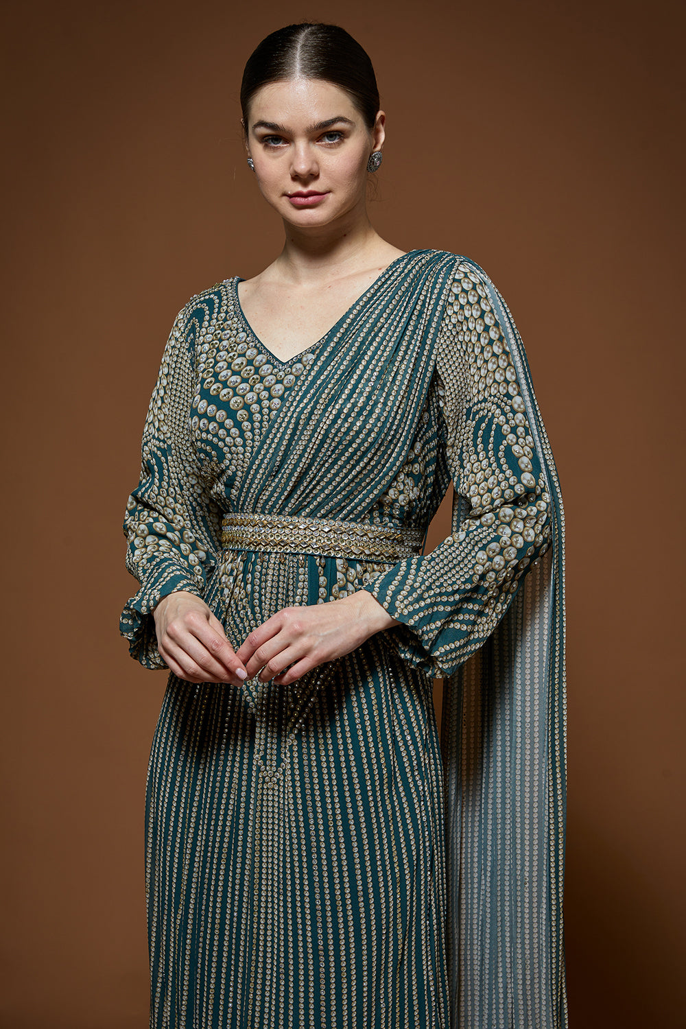Dark Aqua Kaftan