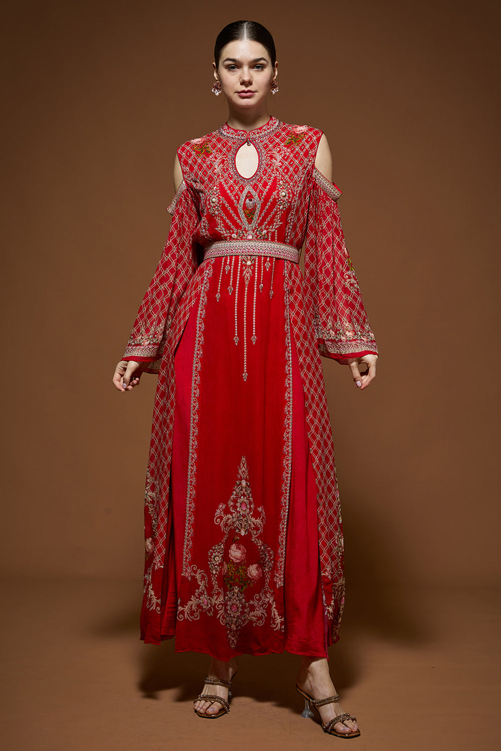 Red Printed Kaftan