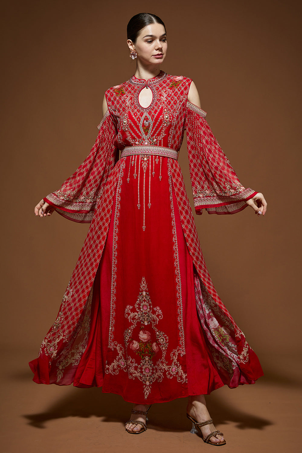 Red Printed Kaftan