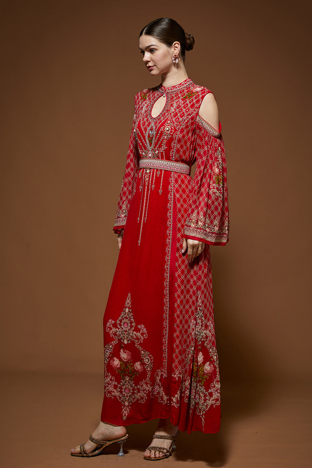 Red Printed Kaftan