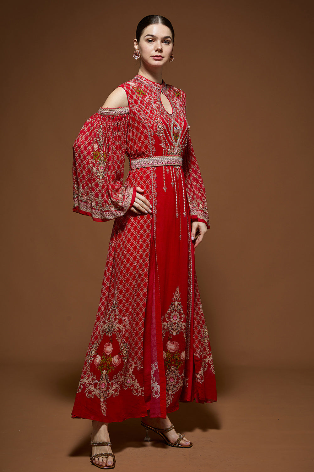 Red Printed Kaftan