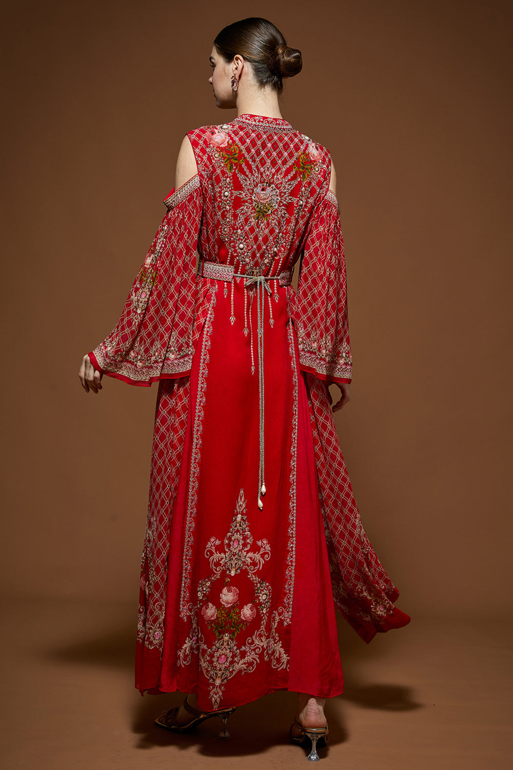 Red Printed Kaftan