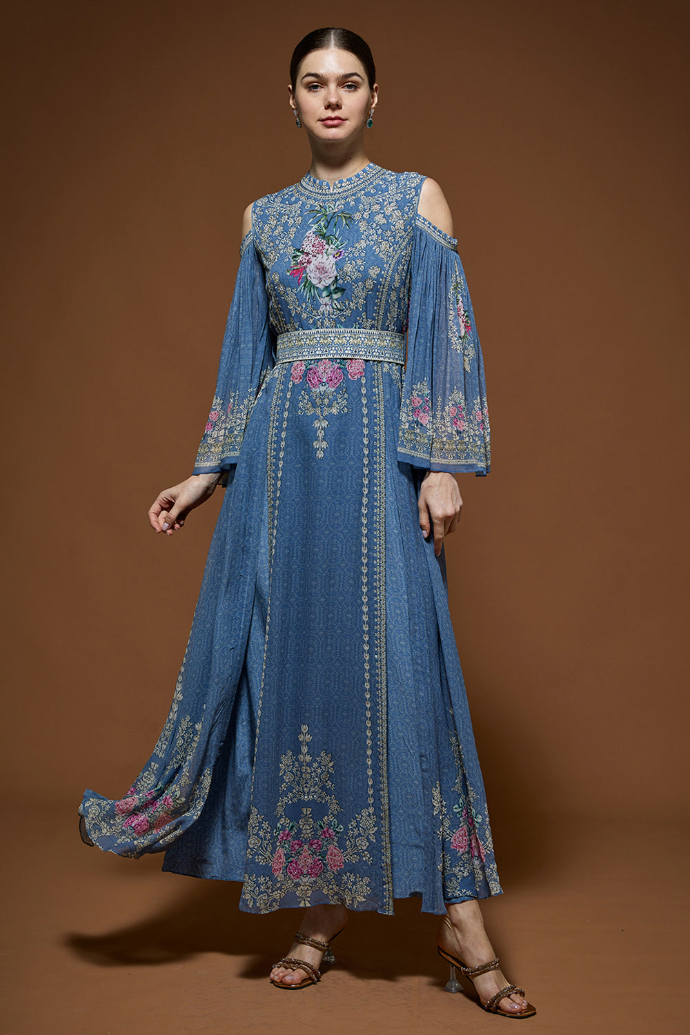 Grey Blue Kaftan