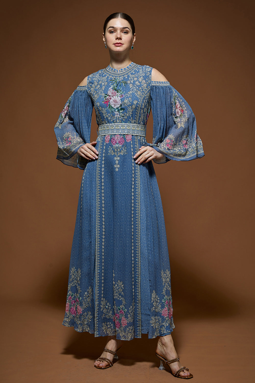 Grey Blue Kaftan