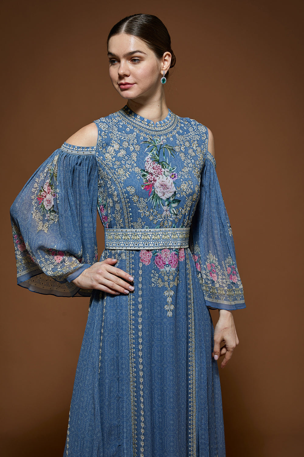 Grey Blue Kaftan
