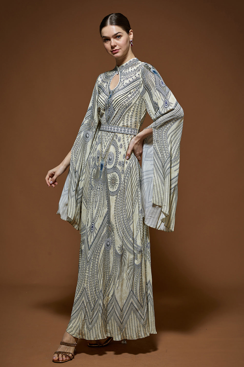 Monochrome Bejewelled Gown