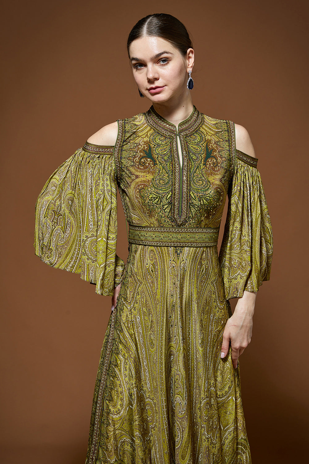 Regal Paisley Gown