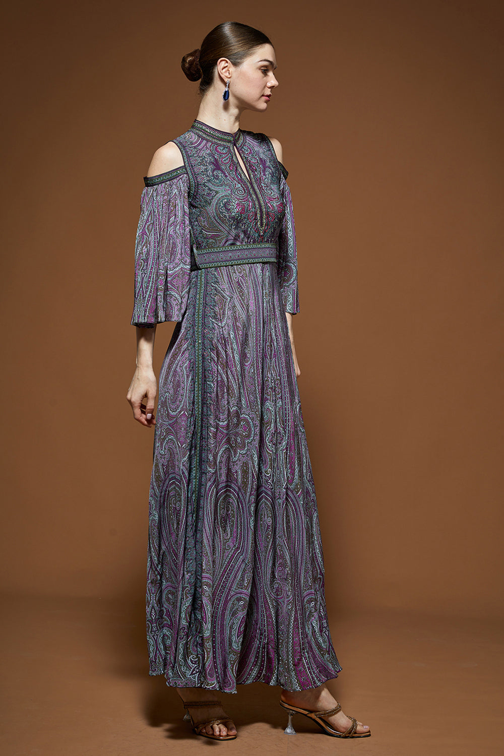 Purple Printed Kaftan