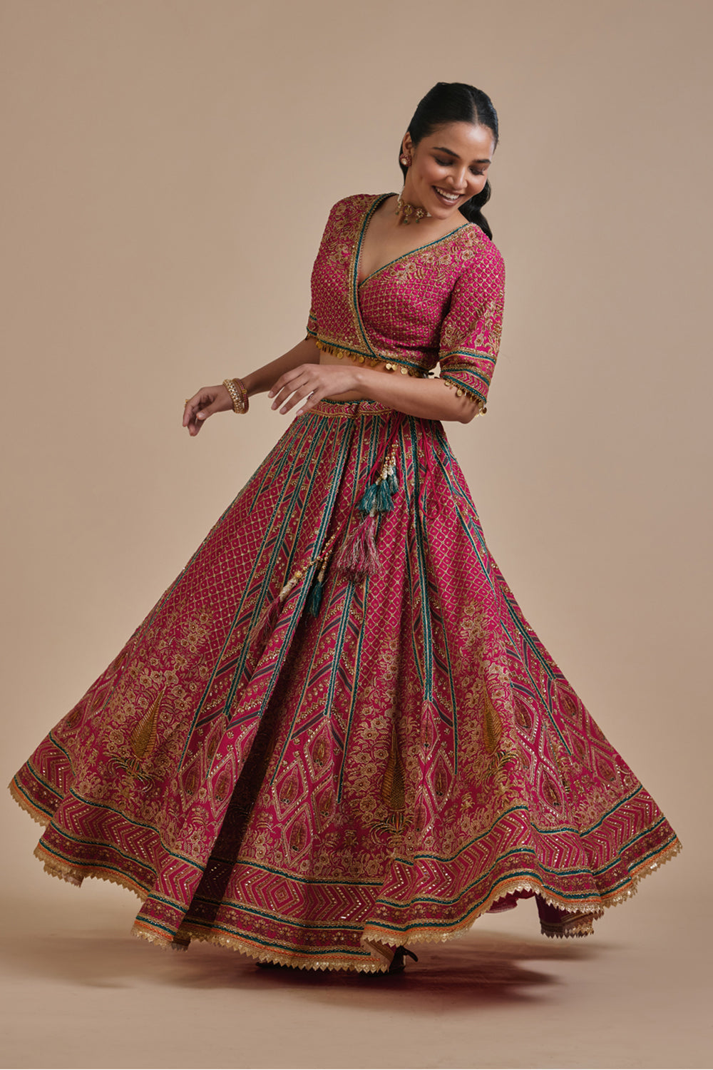 Boho Bandhej Lehenga