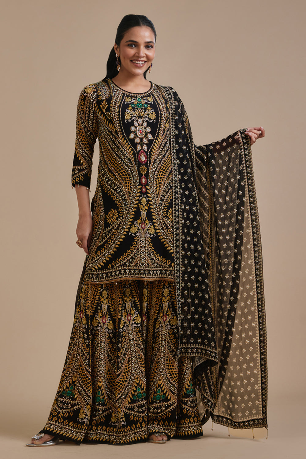 Bejewelled Sharara Set