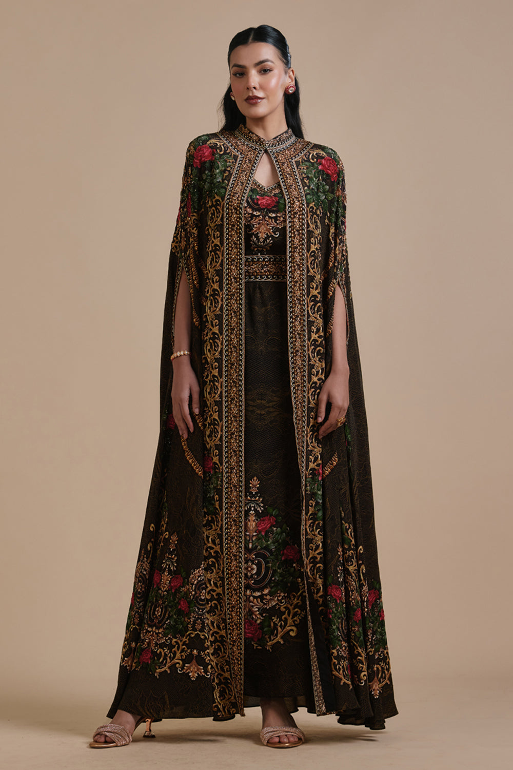 Gul Cape Kaftan Gown