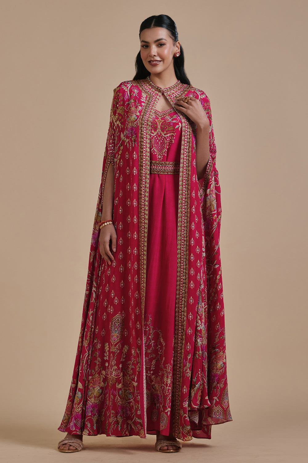 Nakashi Cape Kaftan Gown