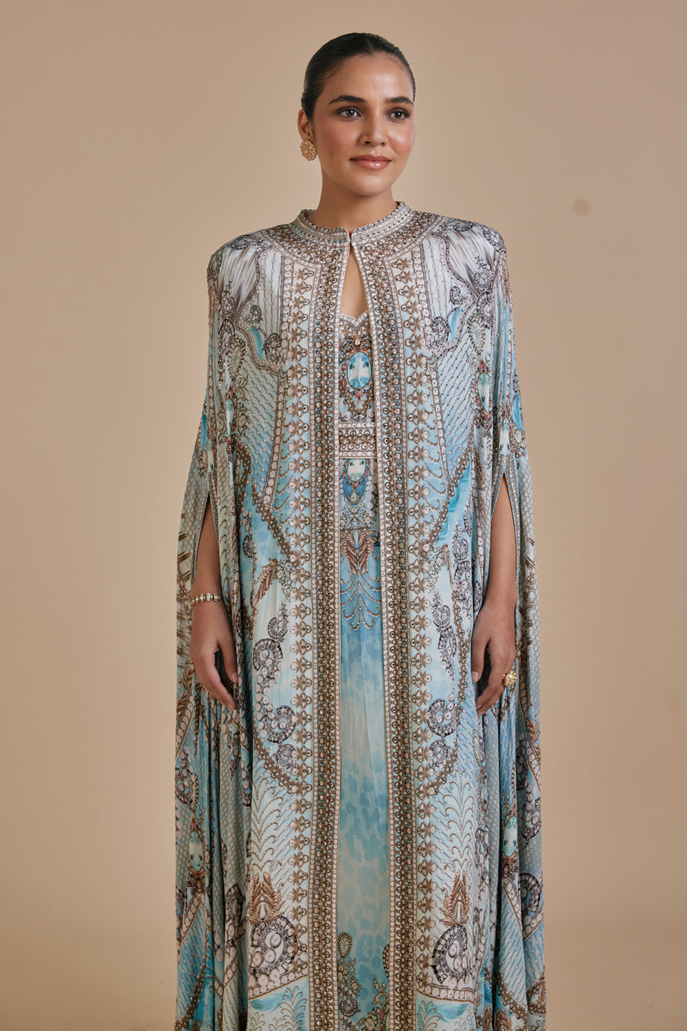 Aqrat Cape Kaftan Gown