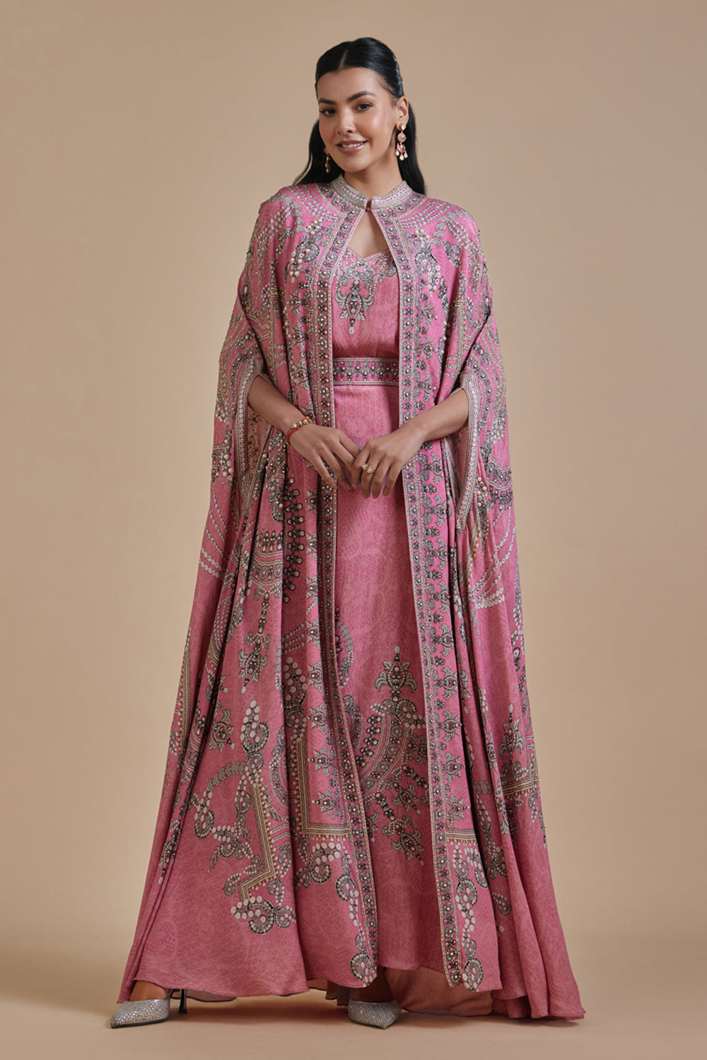 Fiddah Cape Kaftan Gown