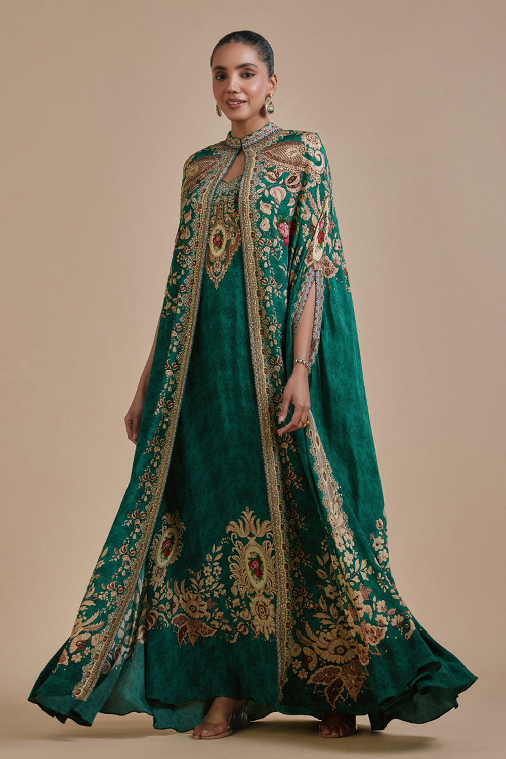 Tafseel Cape Kaftan Gown
