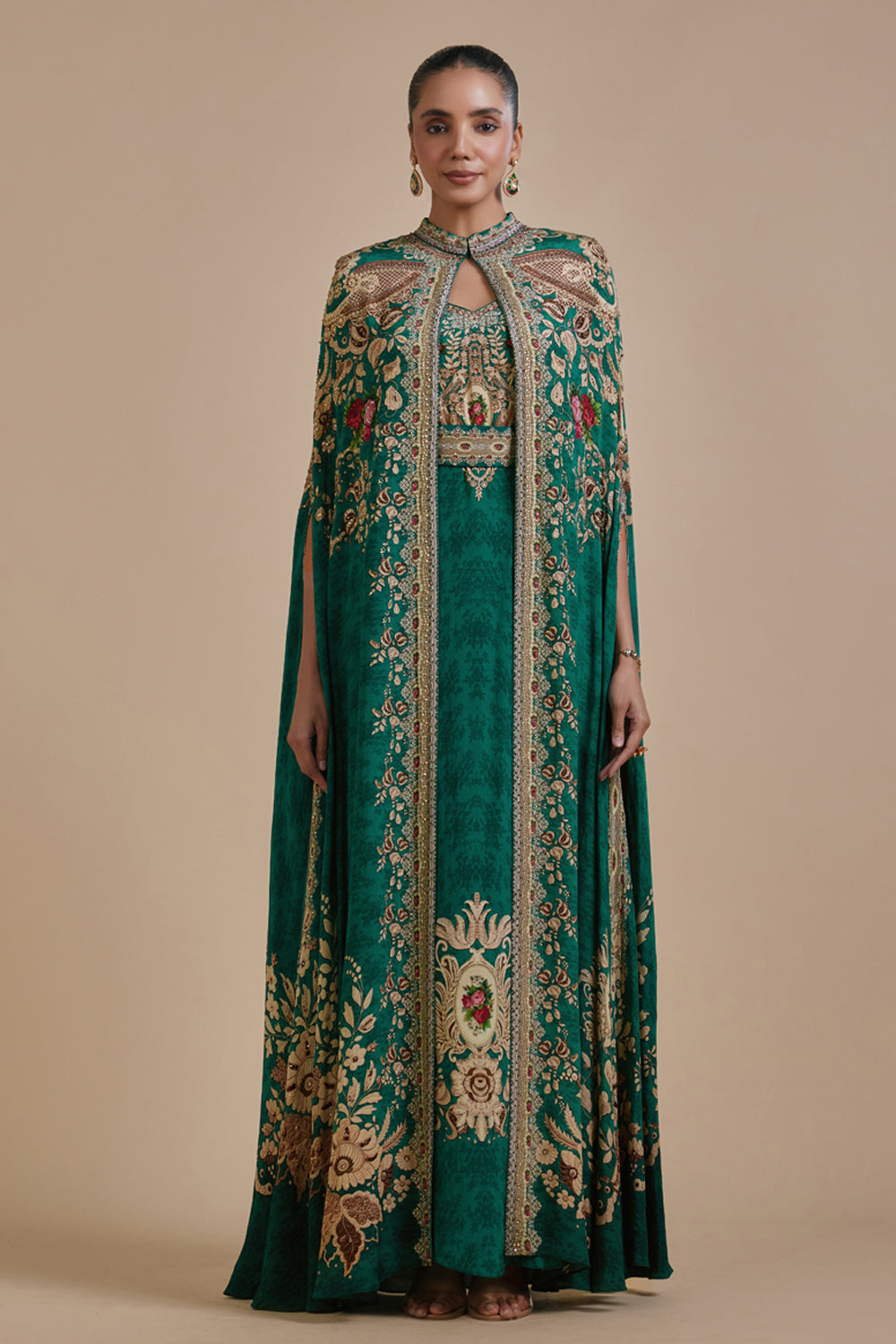 Tafseel Cape Kaftan Gown