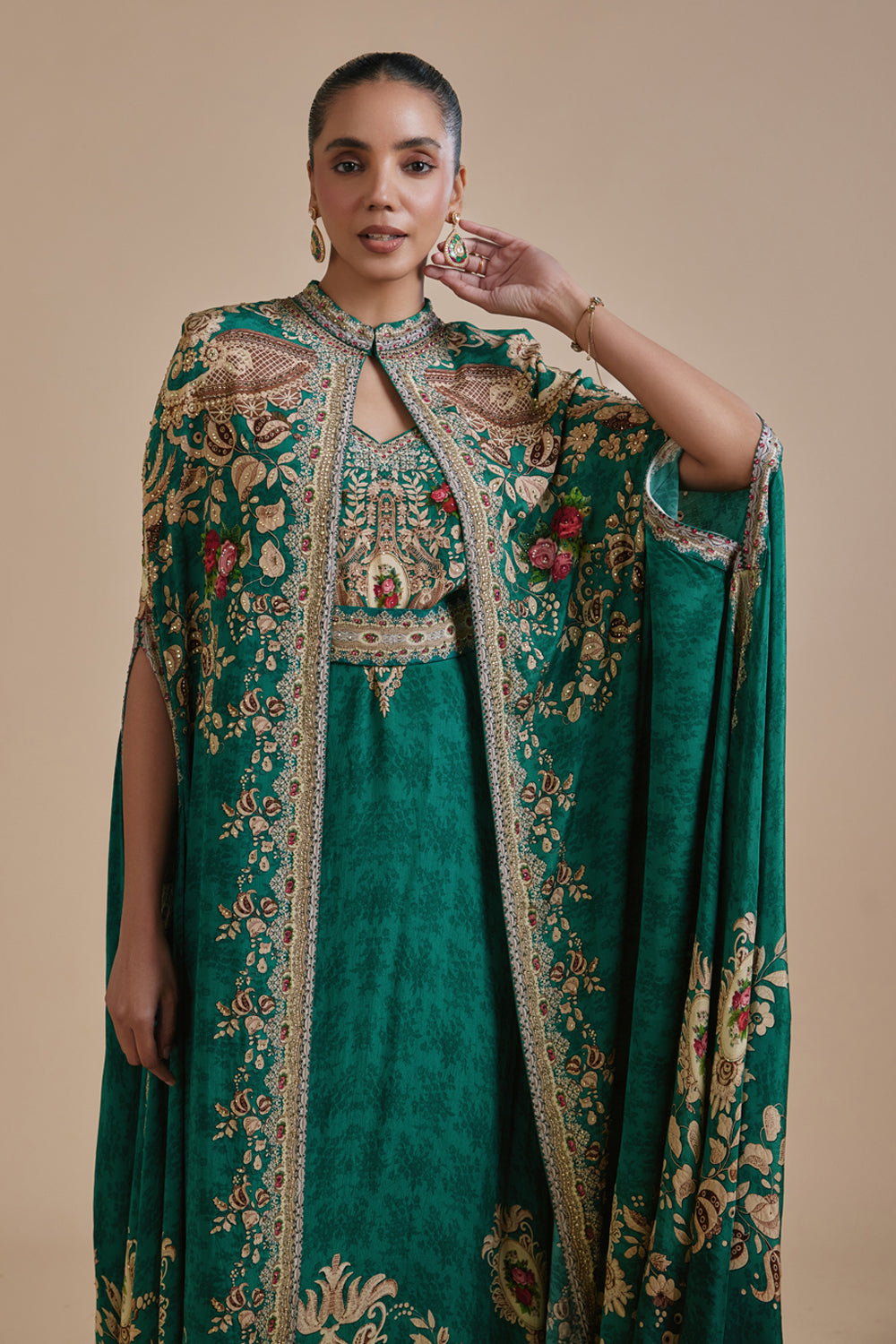 Tafseel Cape Kaftan Gown